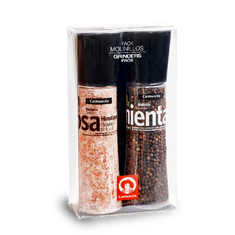Pack pimienta negra y sal rosa del Himalaya de Carmencita, 2 molinillos