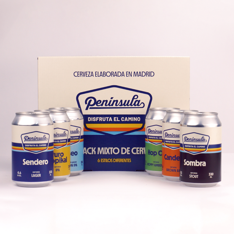 Península mix 6 recetas, 12 latas de 33 cl