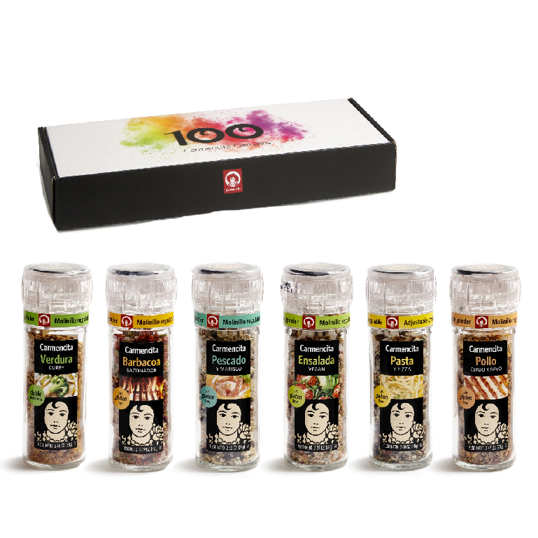 Pack foodie Carmencita, 6 molinillos