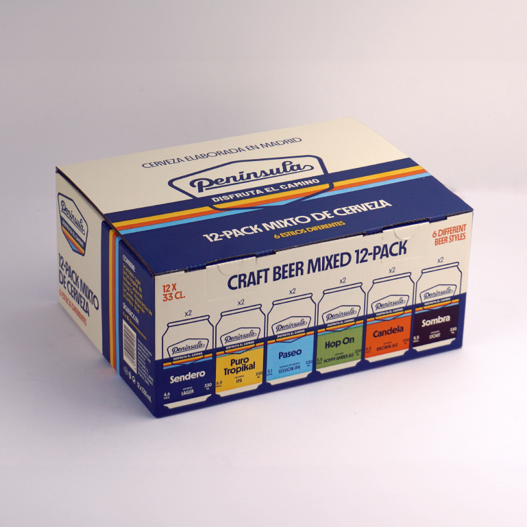 Península mix 6 recetas, 12 latas de 33 cl