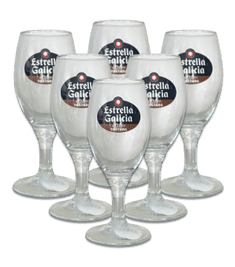 Pack de 6 copas de Estrella Galicia 0,0 Tostada