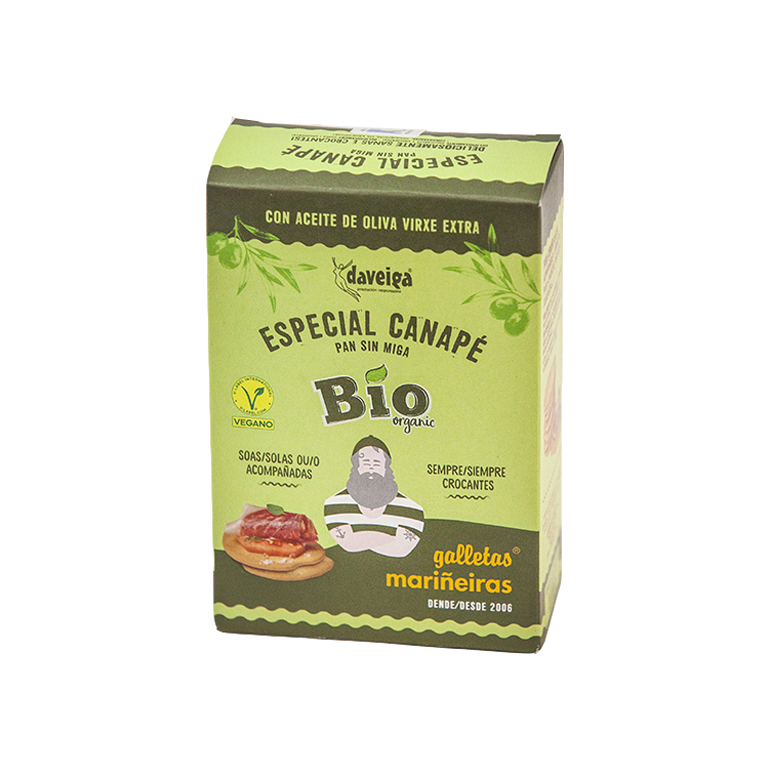 Galletas mariñeiras ecológicas con aceite de oliva de Daveiga, 100 g
