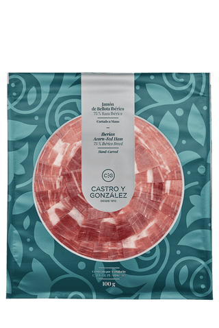 ¿Cómo elaboran el jamón de bellota ibérico 75% raza ibérica cortado a mano de Castro y González?