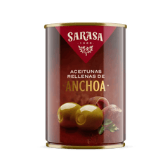 Aceitunas rellenas de anchoas de Sarasa, 300 g