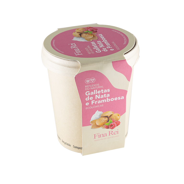 Galletas de nata y frambuesa de Fina Rei, 3 caja de 160 g