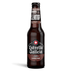 Estrella Galicia 0,0 6 Maltas, 24 botellas de 25 cl