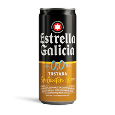 Estrella Galicia 0,0 Tostada Sin gluten, 24 latas de 33 cl