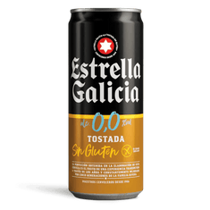 Estrella Galicia 0,0 Tostada Sin gluten, 24 latas de 33 cl