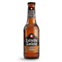 Estrella Galicia 0,0, Tostada, 24 botellas de 25 cl