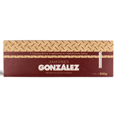 Estuche Selección chorizo y salchichón de Jamones González, 500 g