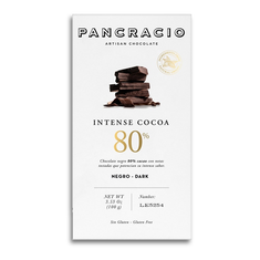 Chocolate negro intenso 80% cacao de Pancracio, 100 g