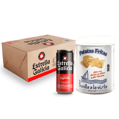 Pack Beer & Chips Estrella Galicia Especial 24 latas de 33 cl