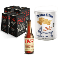 Pack Beer&Chips 1906 Reserva Especial 24 botellas de 33 cl
