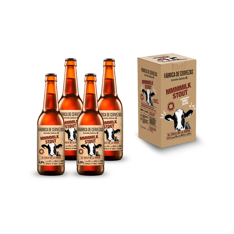 Fábrica de Cervezas Edición Milk Stout, 4 botellas de 50 cl