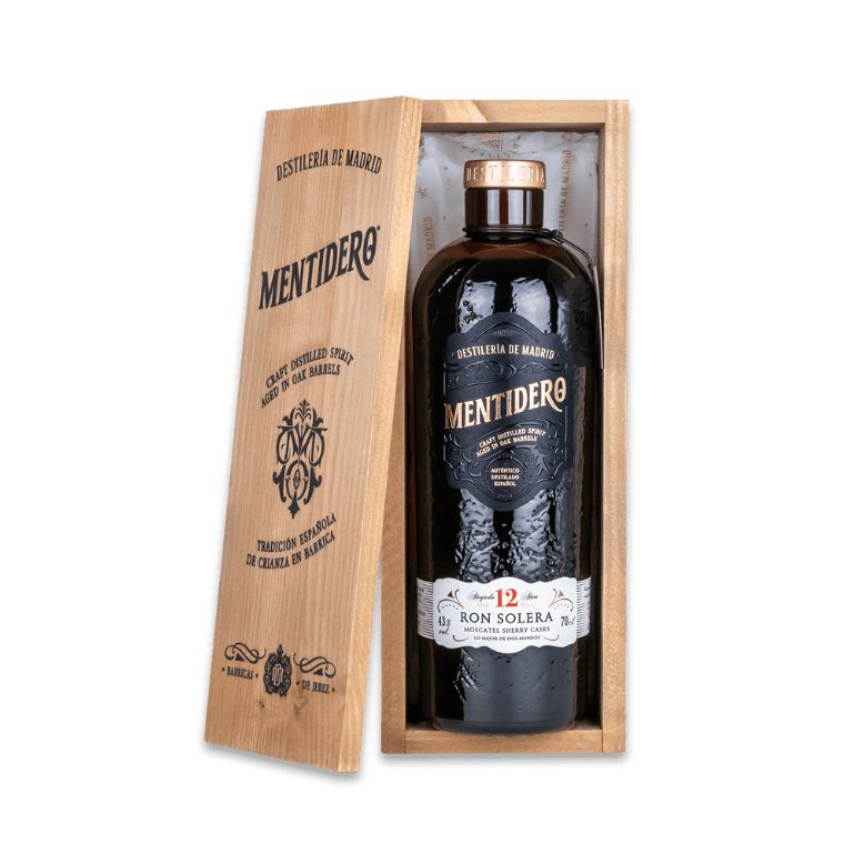 Ron Mentidero Solera 12 años en caja regalo de Destilería de Madrid, 1 botella de 70 cl