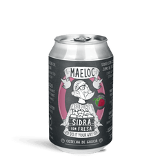 Sidra de fresa de Maeloc, pack 12 latas de 33 cl