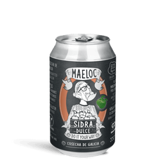 Sidra dulce ecológica de Maeloc, pack 12 latas de 33 cl