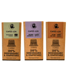 Pack de mix cápsulas de Cafés Lúa, 3 cajas de 10 unidades