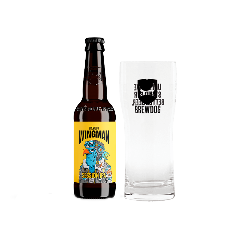 Brewdog Wingman, 6 botellas de 33 cl y 1 vaso de Brewdog