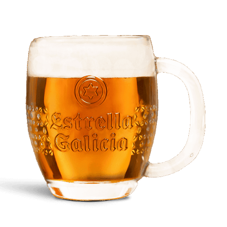 Pack 6 jarras de cristal de Estrella Galicia, 40 cl