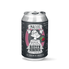Sidra de fresa de Maeloc, pack 12 latas de 33 cl