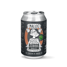 Sidra dulce ecológica de Maeloc, pack 12 latas de 33 cl
