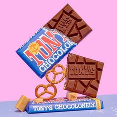 Chocolate con leche, toffee y pretzel de Tonys Chocolonely, 180 g