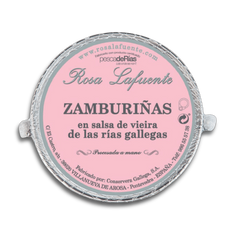 Zamburiñas en salsa de vieira de las Rías gallegas de Rosa Lafuente, lata de 111 g