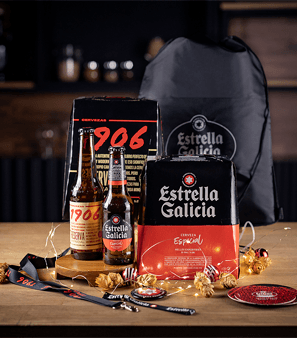 Pack regalo cervecero de Estrella Galicia y 1906