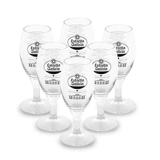 Pack 6 copas Atlánticas de Estrella Galicia especial de 30 cl