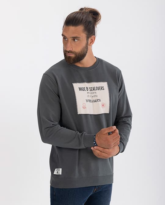 Sudadera Rustic Square Gris
