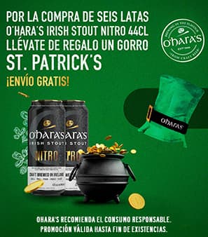 O'Hara's Irish Stout Nitro, 6 latas de 44 cl