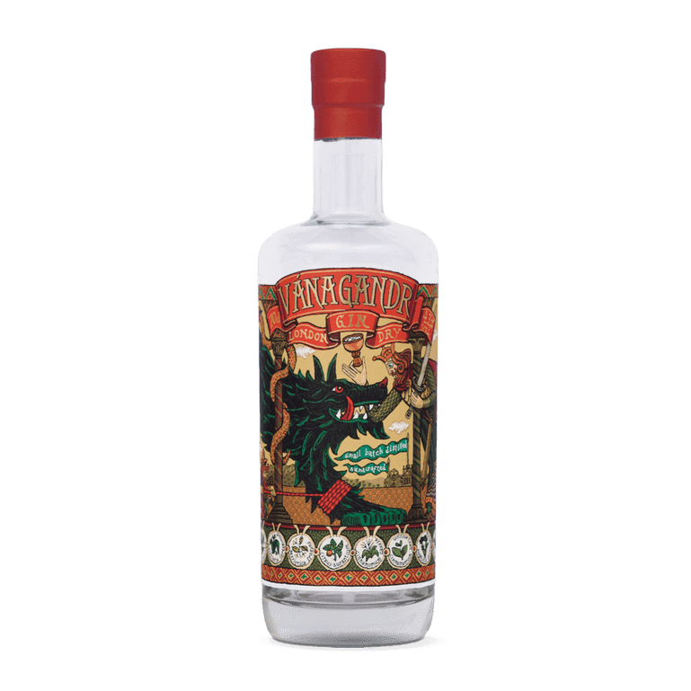 Ginebra artesana London Dry de Vánagandr Destilerías, botella de 70 cl