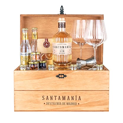 Santamanía gin reserva cofre regalo gin tonic de Destilería de Madrid, 1 pack regalo