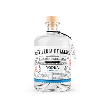 Vodka puro de uva de Destilería de Madrid, 1 botella de 70 cl