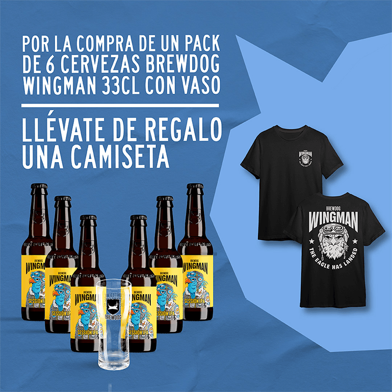 Brewdog Wingman, 6 botellas de 33 cl y 1 vaso de Brewdog