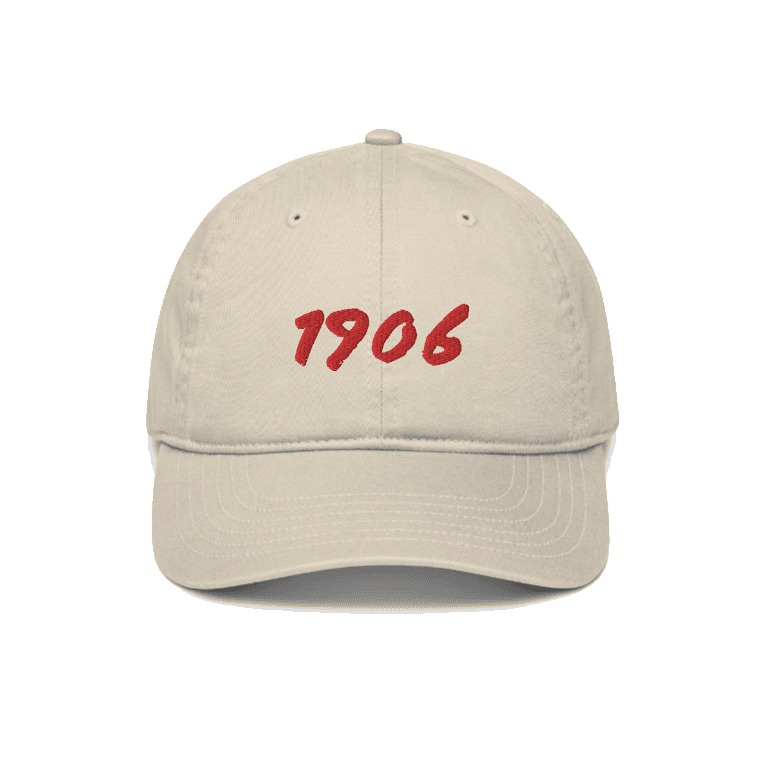 Gorra de beisbol beige con el logo de 1906