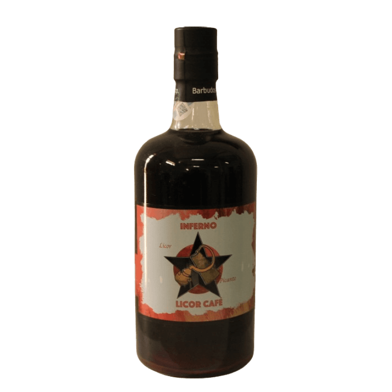 Licor café picante de Barbudos, botella 70 cl