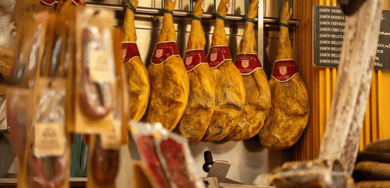 paletas de cerdo y jamones