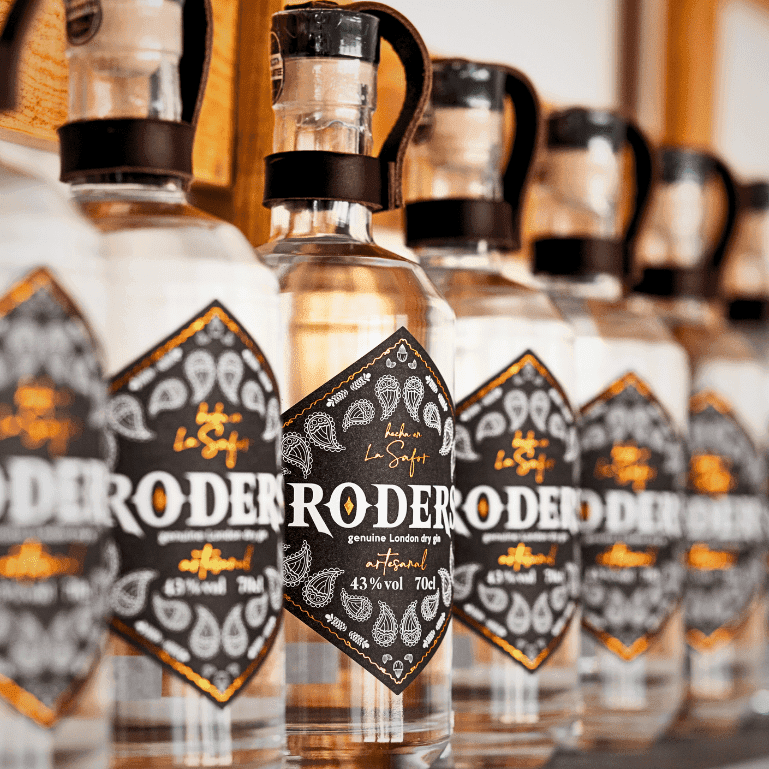 Ginebra artesana London Dry  Roders de La Clandestilería, 6 botellas de 70 cl