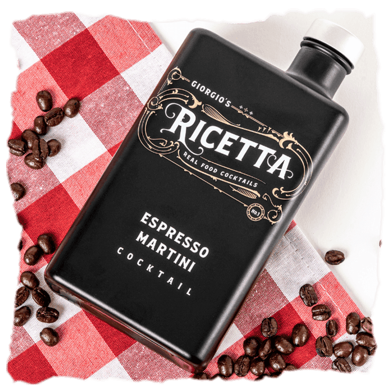 Un Ricetta Real Food Cocktails Martini con granos de café