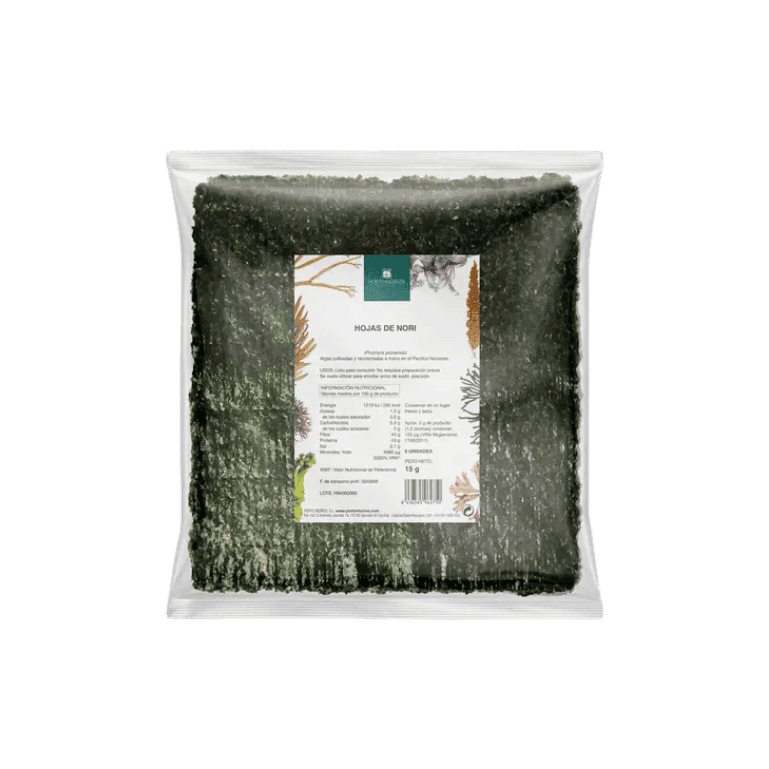 un paquete de hojas de nori 15 g
