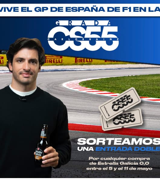 Sorteo entrada doble Gran Premio de España de F1 en la Grada CS55 de Carlos Sainz