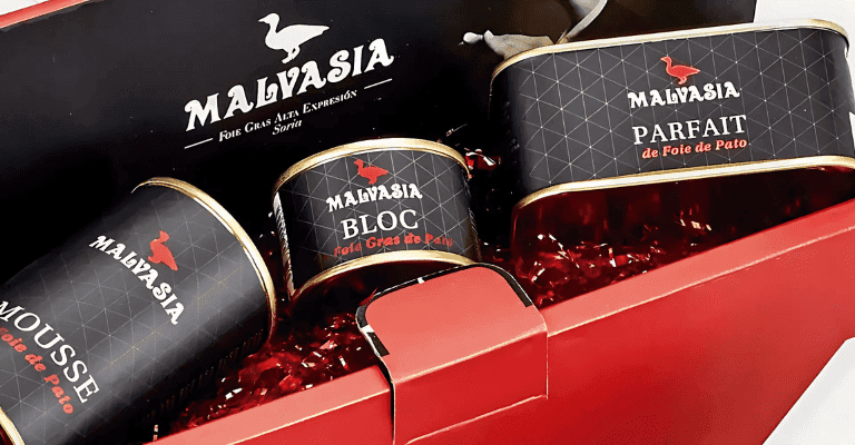 latas de foie gras de Malvasía