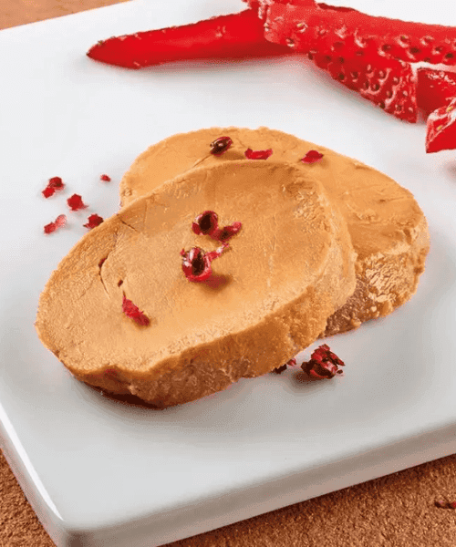 plato con foie gras de Malvasía