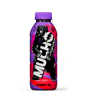 una botella de Mucho Cherry KO