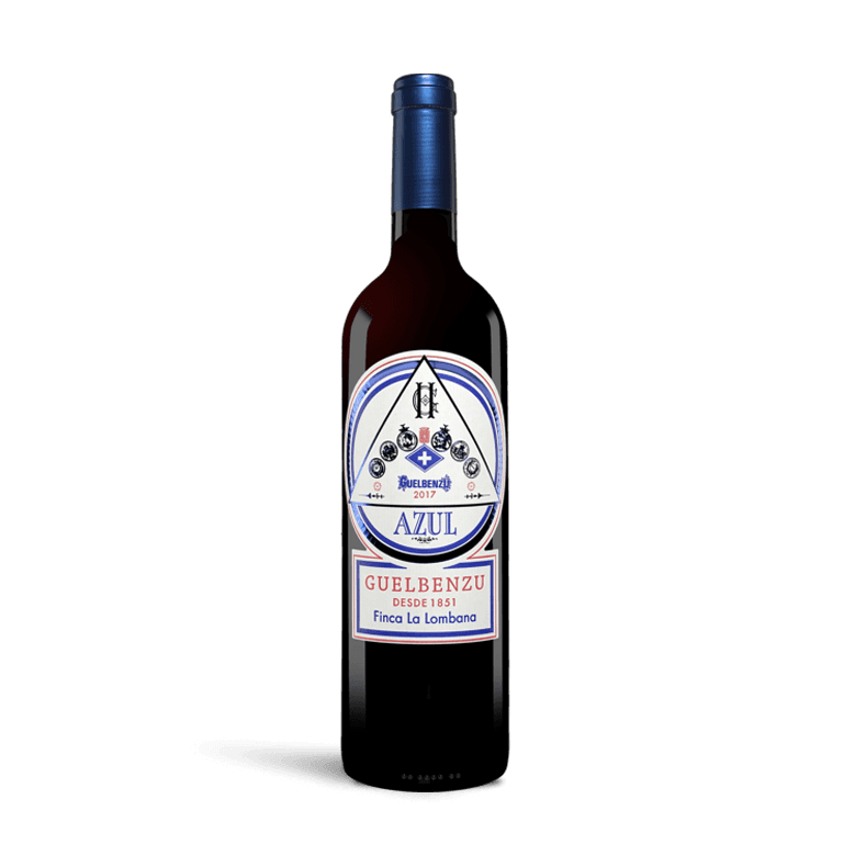 botella de vino Guelbenzu Azul