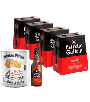 Pack Beer&Chips Estrella Galicia Especial botella