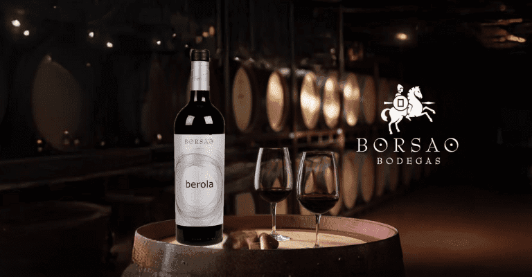 vino y copa de Bodegas Borsao