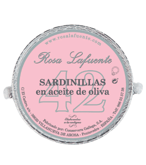 lata de sardinillas en aceite de oliva marca Rosa Lafuente